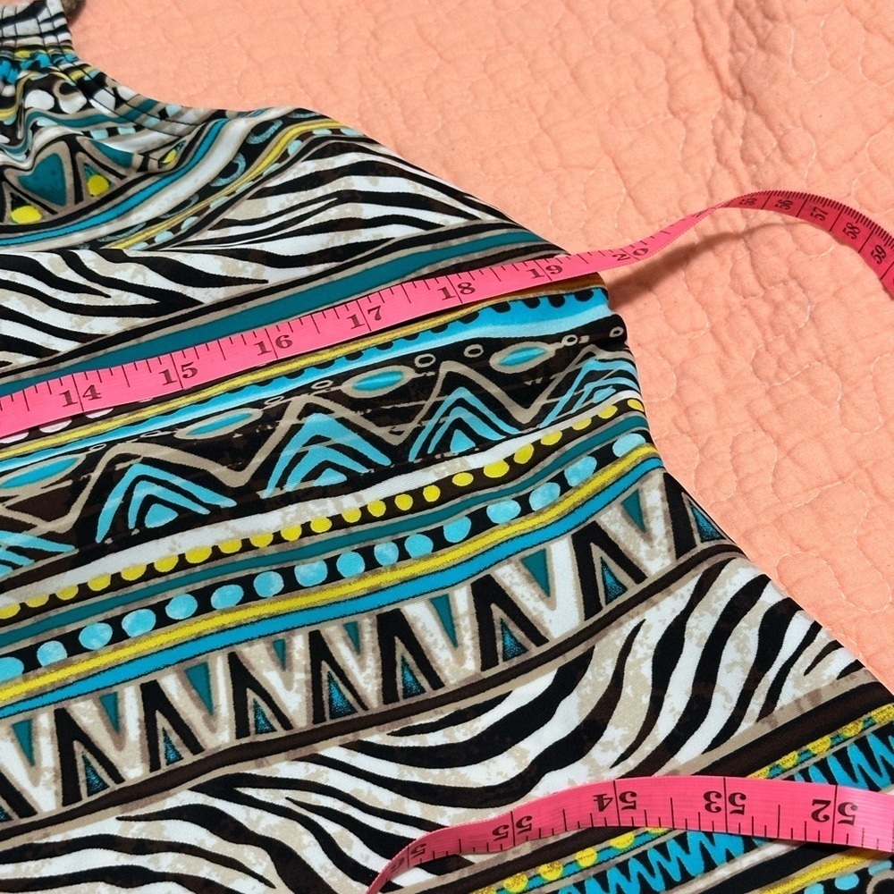 Christina Multicolor Patterned Tankini Top - Picture 8 of 10